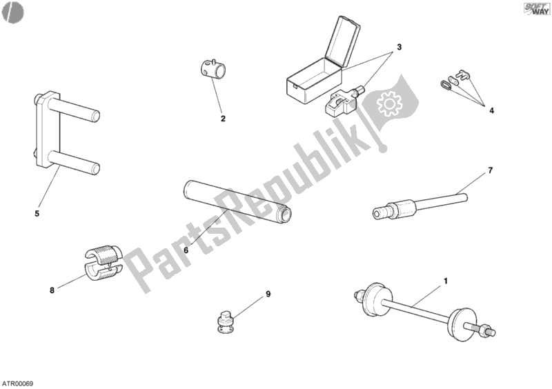 All parts for the Workshop Service Tools, Frame of the Ducati Monster 620 Dark USA 2005